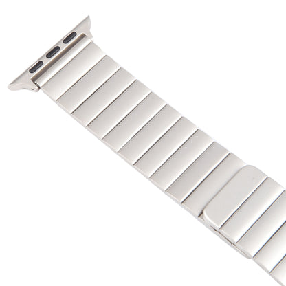 For Apple Watch Series 7 41mm Bamboo Stainless Steel Magnetic Watch Band(Starlight) by bashfashion