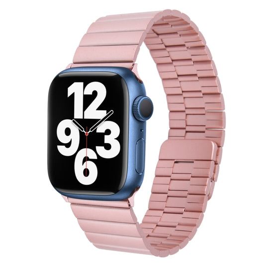 For Apple Watch SE 40mm Bamboo Stainless Steel Magnetic Watch Band(Pink) by bashfashion