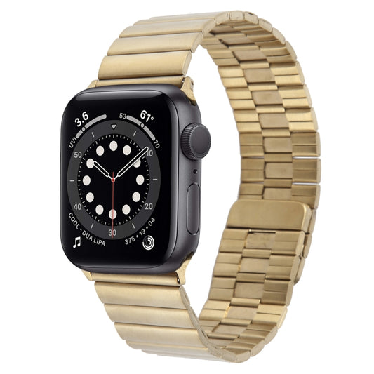 For Apple Watch Series 6 40mm Bamboo Stainless Steel Magnetic Watch Band(Gold) by bashfashion