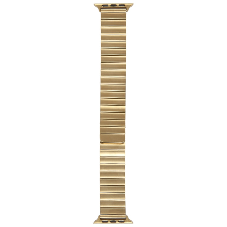 For Apple Watch Series 6 44mm Bamboo Stainless Steel Magnetic Watch Band(Gold) by bashfashion