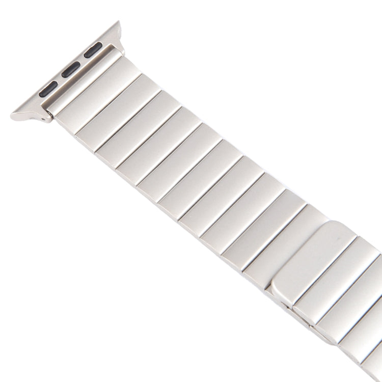 For Apple Watch Series 6 44mm Bamboo Stainless Steel Magnetic Watch Band(Starlight) by bashfashion