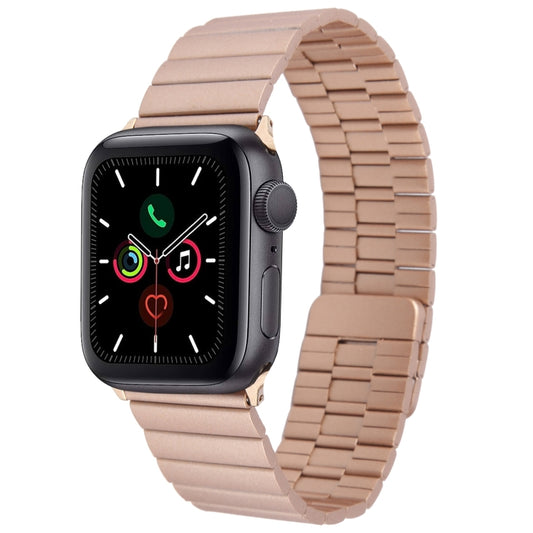 For Apple Watch Series 5 44mm Bamboo Stainless Steel Magnetic Watch Band(Rose Gold) by bashfashion