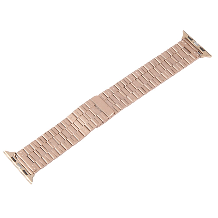 For Apple Watch Series 5 40mm Bamboo Stainless Steel Magnetic Watch Band(Rose Gold) by bashfashion