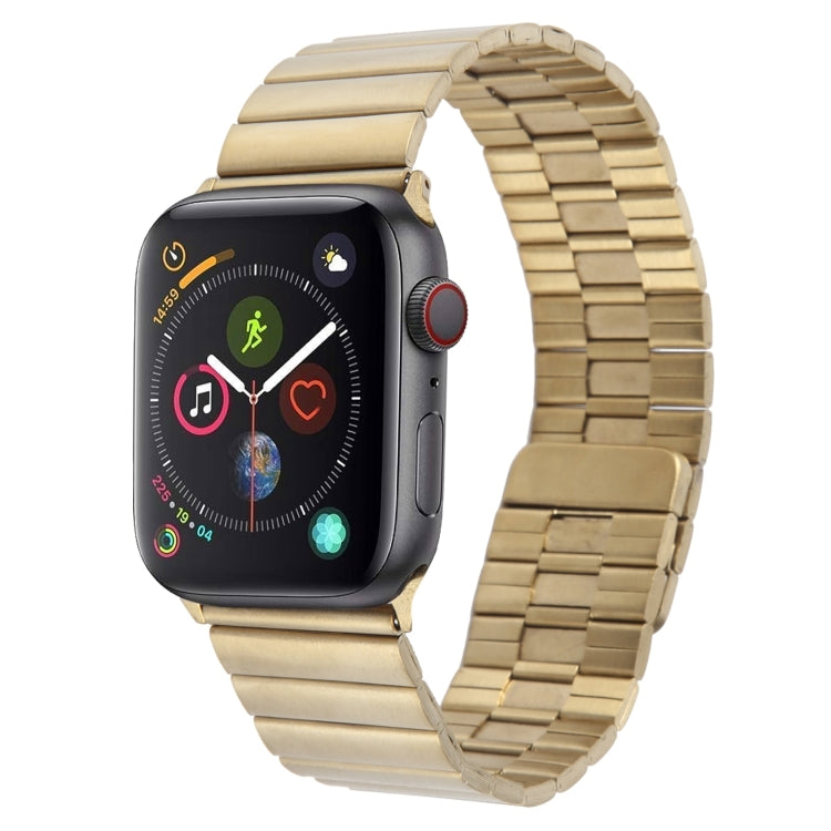 For Apple Watch Series 4 40mm Bamboo Stainless Steel Magnetic Watch Band(Gold) by bashfashion