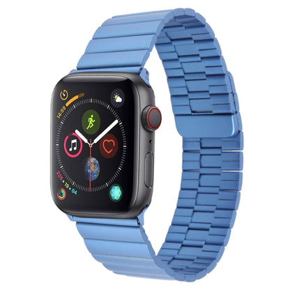 For Apple Watch Series 4 40mm Bamboo Stainless Steel Magnetic Watch Band(Blue) by bashfashion