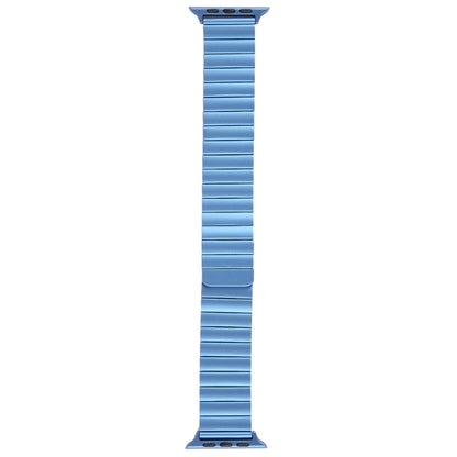 For Apple Watch Series 3 38mm Bamboo Stainless Steel Magnetic Watch Band(Blue) by bashfashion