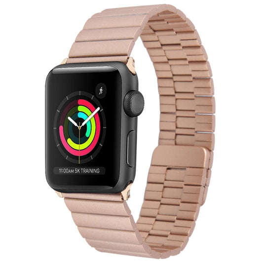 For Apple Watch Series 3 42mm Bamboo Stainless Steel Magnetic Watch Band(Rose Gold) by bashfashion