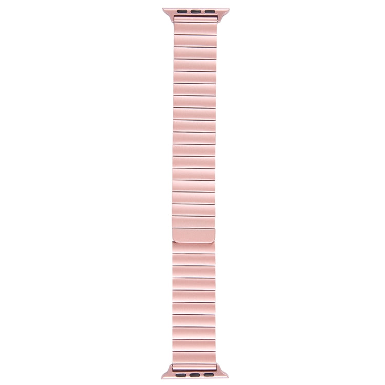 For Apple Watch Series 3 42mm Bamboo Stainless Steel Magnetic Watch Band(Pink) by bashfashion