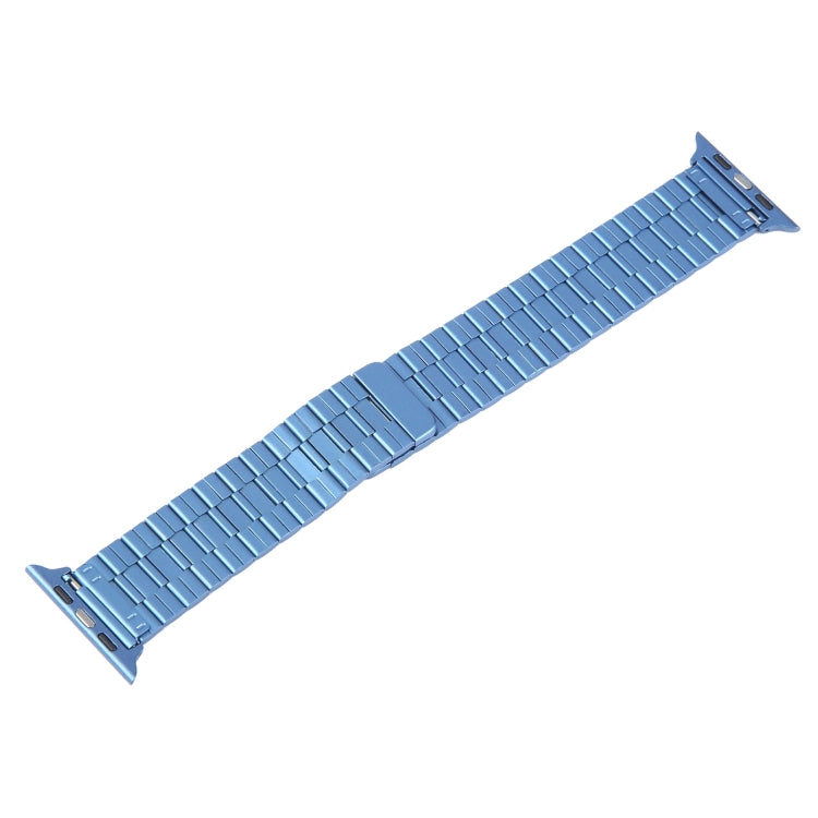 For Apple Watch 42mm Bamboo Stainless Steel Magnetic Watch Band(Blue) by bashfashion