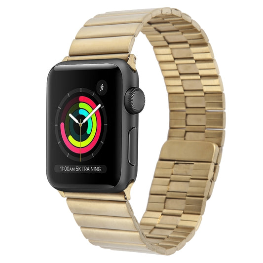 For Apple Watch 38mm Bamboo Stainless Steel Magnetic Watch Band(Gold) by bashfashion