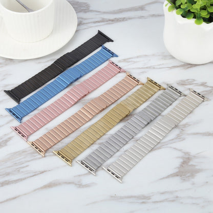 For Apple Watch Series 8 45mm Bamboo Stainless Steel Magnetic Watch Band(Rose Gold) by bashfashion