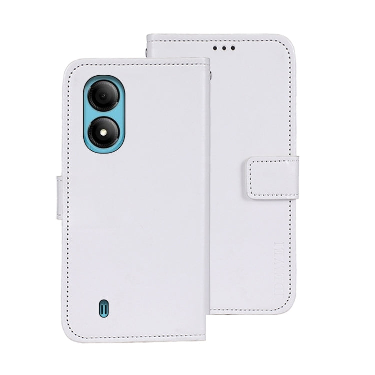 For ZTE Blade A33S idewei Crazy Horse Texture Leather Phone Case(White) by idewei