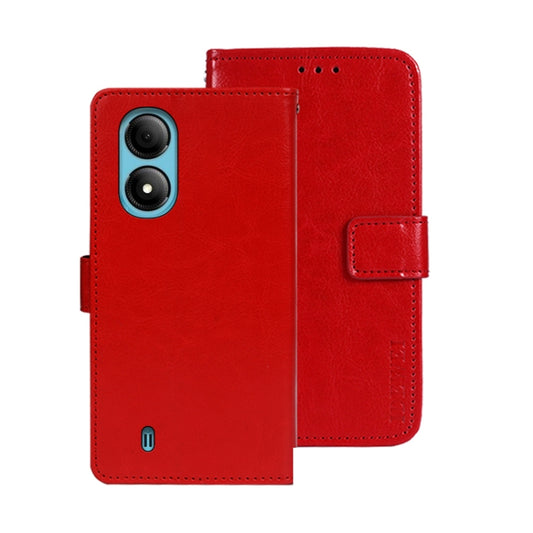 For ZTE Blade A33S idewei Crazy Horse Texture Leather Phone Case(Red) by idewei