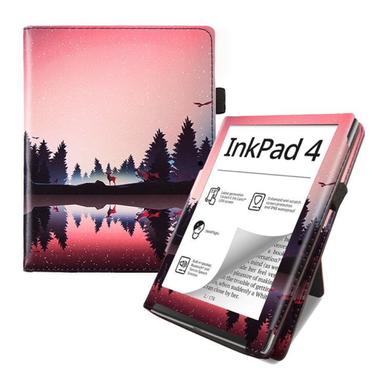 For Pocketbook InkPad Color 2 / 3 Painted Calfskin Smart Leather Tablet Case(Night) by bashfashion