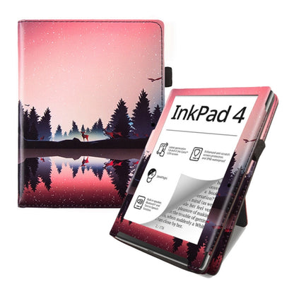 For Pocketbook InkPad Color 2 / 3 Painted Calfskin Smart Leather Tablet Case(Night) by bashfashion