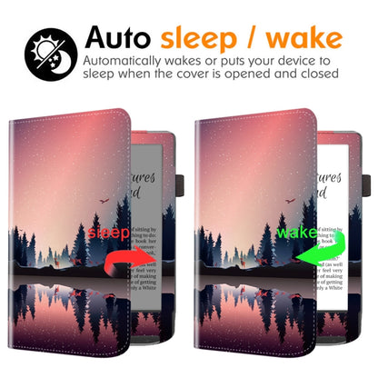 For Pocketbook InkPad Color 2 / 3 Painted Calfskin Smart Leather Tablet Case(Night) by bashfashion