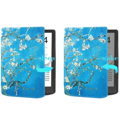 For Pocketbook InkPad 4 / Color2 /3 /PB743 Painted Retro Skin-feel Leather Smart Tablet Case(Plum Bossom) by bashfashion