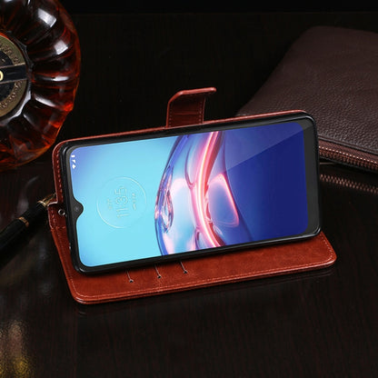 For Motorola Moto E 2020 idewei Crazy Horse Texture Horizontal Flip Leather Case with Holder & Card Slots & Wallet(White) by idewei