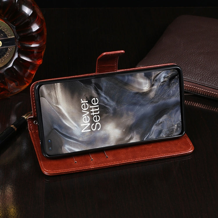 For OnePlus Nord idewei Crazy Horse Texture Horizontal Flip Leather Case with Holder & Card Slots & Wallet(White) by idewei