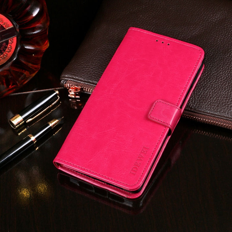 For Sony Xperia L4 idewei Crazy Horse Texture Horizontal Flip Leather Case with Holder & Card Slots & Wallet(Rose Red) by idewei