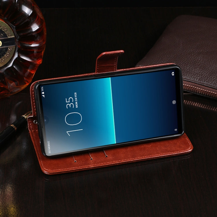 For Sony Xperia L4 idewei Crazy Horse Texture Horizontal Flip Leather Case with Holder & Card Slots & Wallet(Rose Red) by idewei