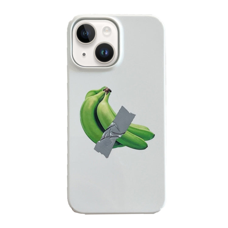 For iPhone 15 Cartoon Film Craft Hard PC Phone Case(Banana) by bashfashion