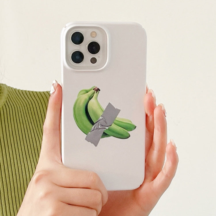 For iPhone 15 Cartoon Film Craft Hard PC Phone Case(Banana) by bashfashion