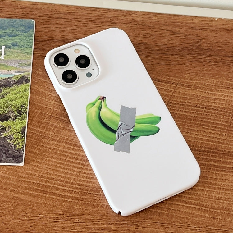 For iPhone 15 Plus Cartoon Film Craft Hard PC Phone Case(Banana) by bashfashion
