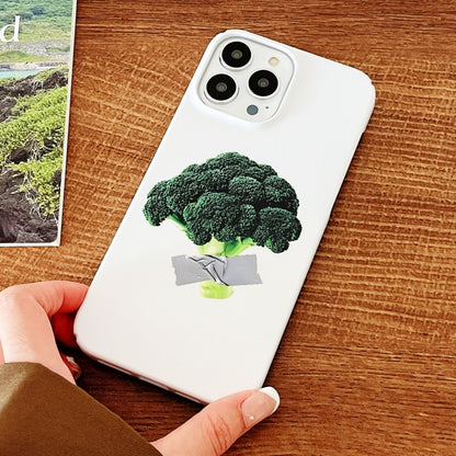 For iPhone 15 Plus Cartoon Film Craft Hard PC Phone Case(Broccoli) by bashfashion