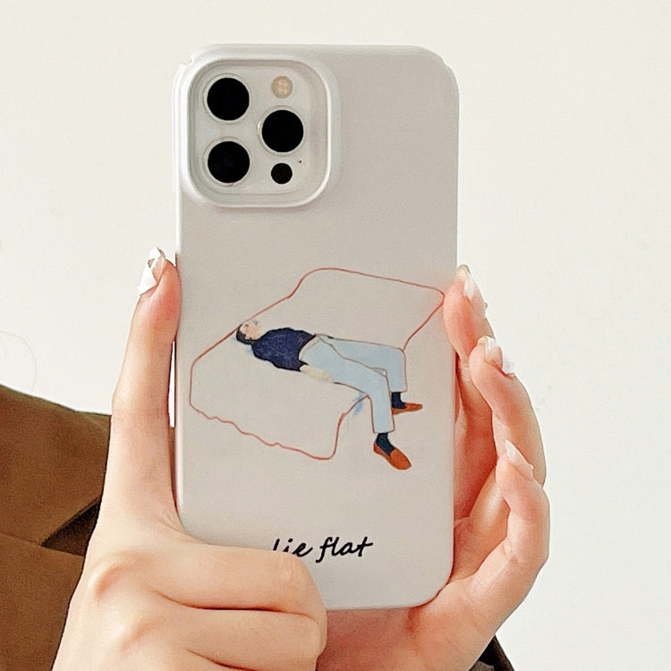 For iPhone 15 Plus Cartoon Film Craft Hard PC Phone Case(Lie Flat) by bashfashion