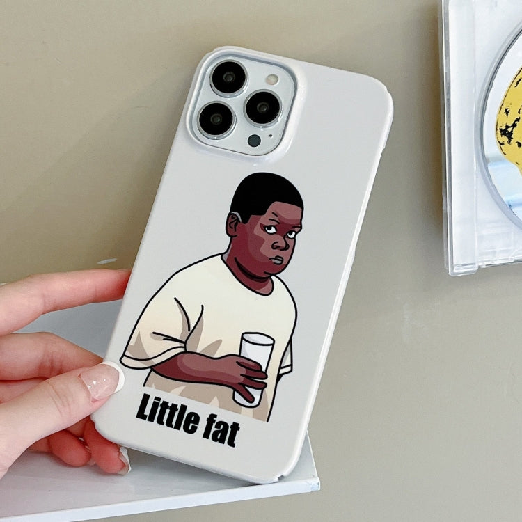 For iPhone 15 Pro Cartoon Film Craft Hard PC Phone Case(Little Fat) by bashfashion