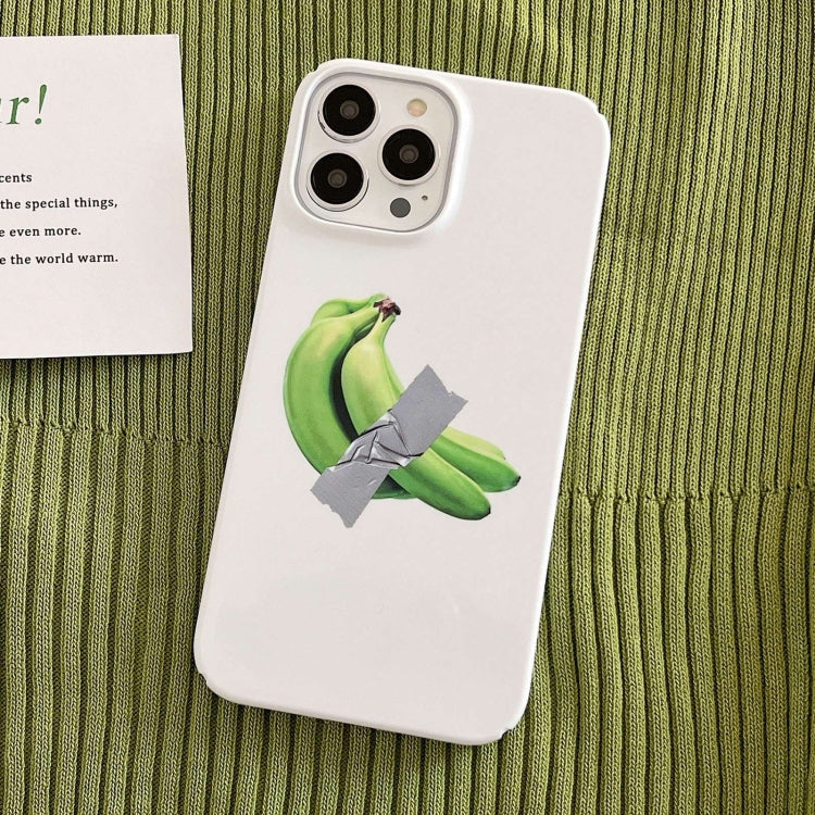 For iPhone 15 Pro Max Cartoon Film Craft Hard PC Phone Case(Banana) by bashfashion