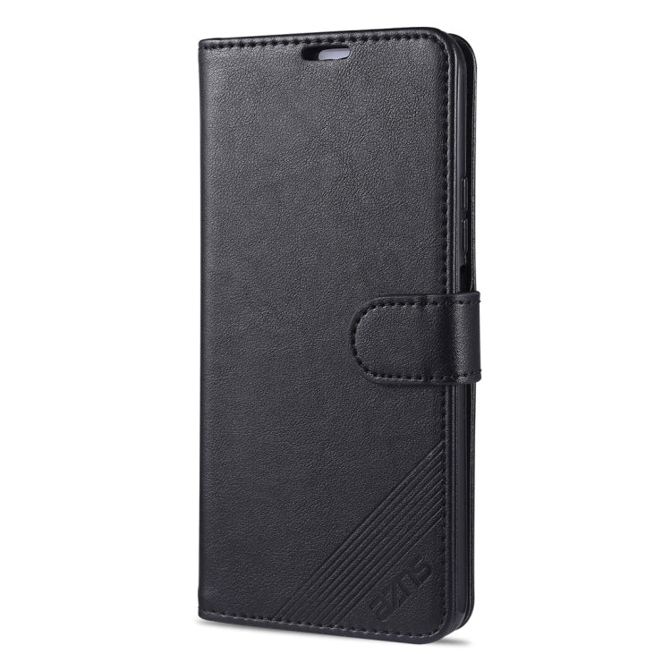 For Huawei Honor X10 5G AZNS Sheepskin Texture Horizontal Flip Leather Case with Holder & Card Slots & Wallet(Black) by AZNS