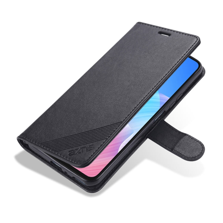 For Huawei Honor X10 5G AZNS Sheepskin Texture Horizontal Flip Leather Case with Holder & Card Slots & Wallet(Black) by AZNS