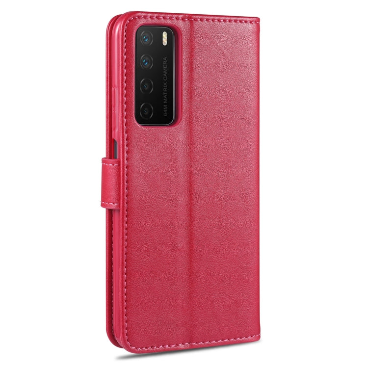 For Huawei Honor Play4 AZNS Sheepskin Texture Horizontal Flip Leather Case with Holder & Card Slots & Wallet(Red) by AZNS
