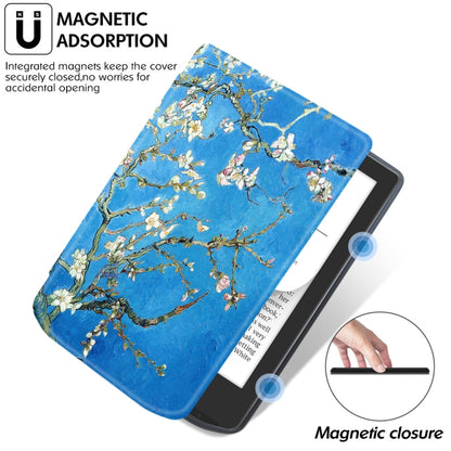 For Pocketbook Verse / Verse Pro Painted Retro Skin-feel Leather Smart Tablet Case(Plum Bossom) by bashfashion