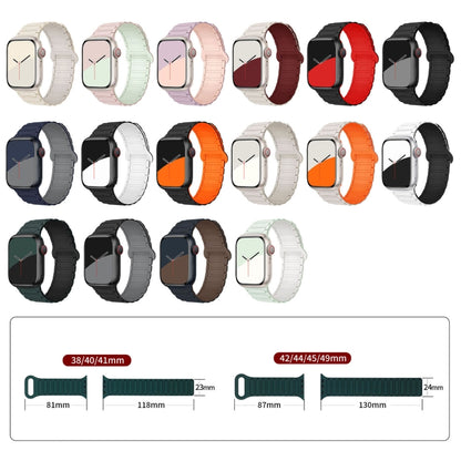 For Apple Watch Ultra 2 49mm I-Shaped Magnetic Silicone Watch Band(Mint White) by bashfashion