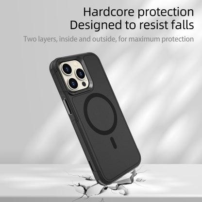 For iPhone 15 Pro RedPepper Armor Magsafe PC Hybrid TPU Phone Case(Black) by RedPepper