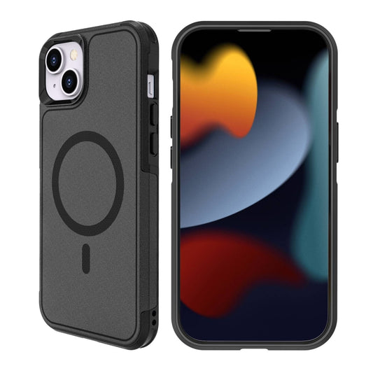 For iPhone 15 Plus RedPepper Armor Magsafe PC Hybrid TPU Phone Case(Black) by RedPepper