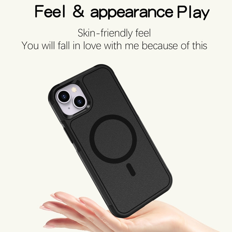 For iPhone 15 RedPepper Armor Magsafe PC Hybrid TPU Phone Case(Black) by RedPepper