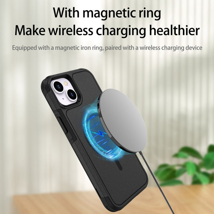 For iPhone 15 RedPepper Armor Magsafe PC Hybrid TPU Phone Case(Black) by RedPepper