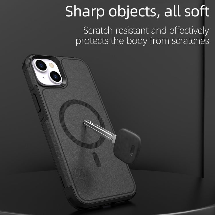 For iPhone 15 RedPepper Armor Magsafe PC Hybrid TPU Phone Case(Black) by RedPepper