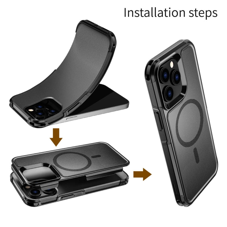 For iPhone 14 Pro RedPepper Armor Magsafe PC Hybrid TPU Phone Case(Black) by RedPepper