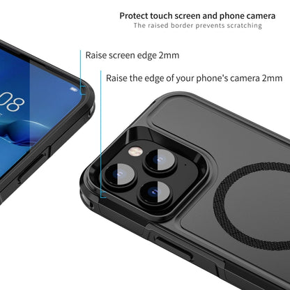 For iPhone 14 Pro RedPepper Armor Magsafe PC Hybrid TPU Phone Case(Black) by RedPepper