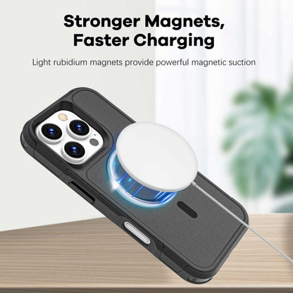 For iPhone 16 Pro RedPepper Armor Magsafe PC Hybrid TPU Phone Case(Black) by RedPepper