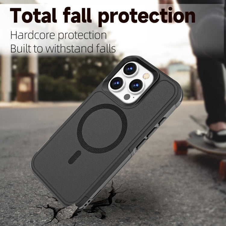 For iPhone 16 Pro RedPepper Armor Magsafe PC Hybrid TPU Phone Case(Black) by RedPepper