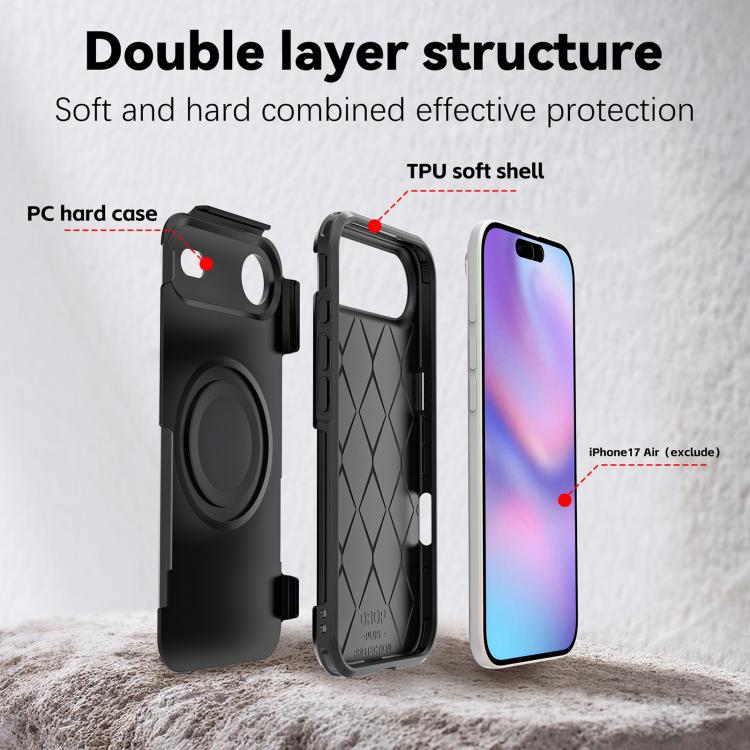 For iPhone Air RedPepper Armor Magsafe PC Hybrid TPU Phone Case(Black) by RedPepper