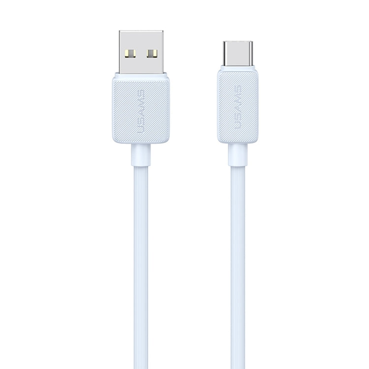 USAMS US-SJ693 USB to USB-C / Type-C 3A Striped Fast Charge Data Cable, Length:2m(Blue) by USAMS