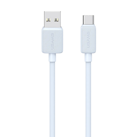 USAMS US-SJ693 USB to USB-C / Type-C 3A Striped Fast Charge Data Cable, Length:2m(Blue) by USAMS