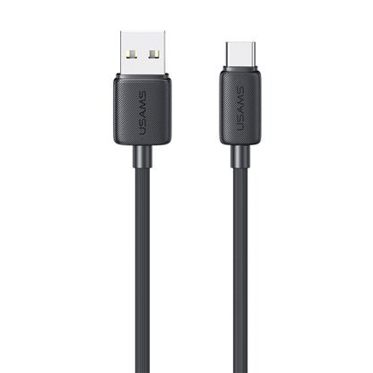 USAMS US-SJ693 USB to USB-C / Type-C 3A Striped Fast Charge Data Cable, Length:2m(Black) by USAMS